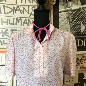 Vintage 80’s Pink Square Cute Blouse